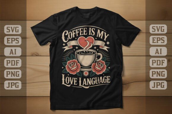 Coffee is My Love Language T-Shirt Graphics and T-Shirt Designs Review