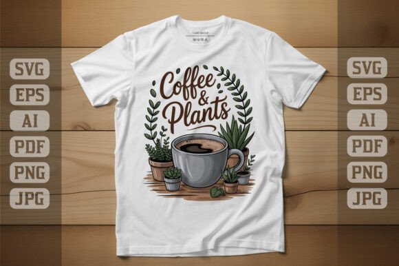 Coffee Plants Aesthetic T-shirt Design Graphics for Blog Visuals