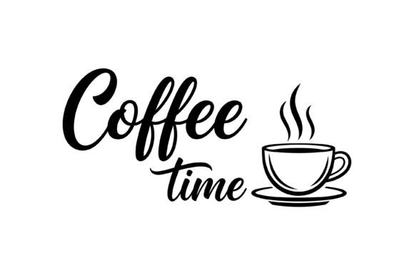 Coffee Time Minimal Typography Design for Graphics and T-Shirt Designs
