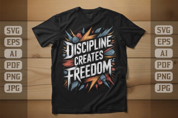 Discipline Creates Freedom Graphics for T-Shirt Designs