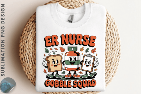 ER Nurse Turkey Gobble Squad PNG: A Review for Graphics and Illustrations Sellers