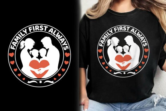 Family First Always Hearts Vector Design Review