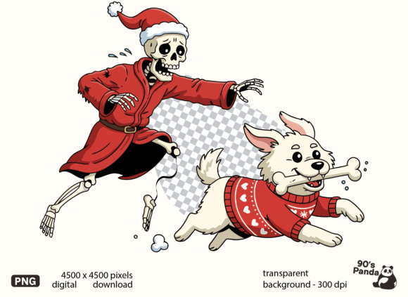 Funny Christmas Skeleton, Dog Design Review