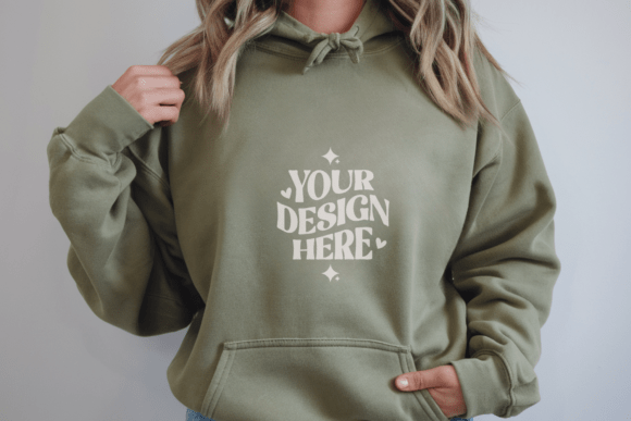Gildan 18500 Military Hoodie Mockup for Graphics & Product Mockups