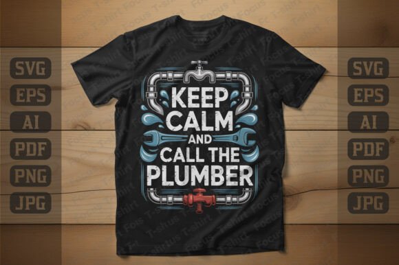 Keep Calm Call the Plumber Design: Graphics for T-Shirt Designs