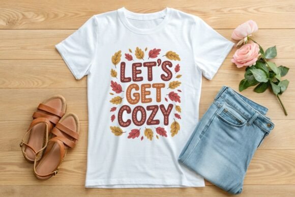 Let s Get Cozy Autumn Leaves: Premium Graphics for T-Shirt Designs