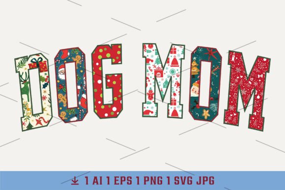 Merry Woofmas Mama Christmas Dog Mom Png Graphics