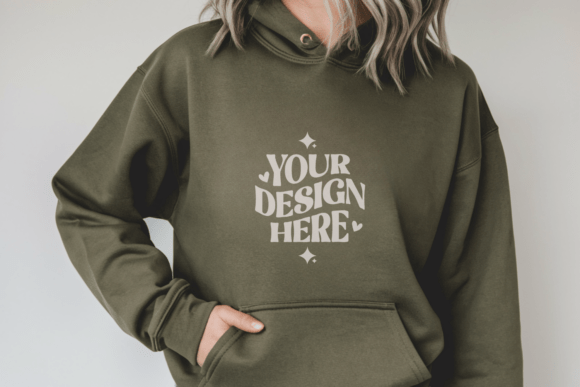 Military Gildan 18500 Hoodie Mockup: Essential Graphics for Product Mockups