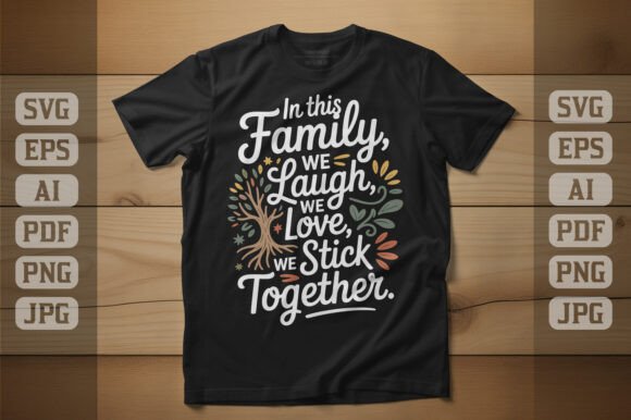 We Laugh, Love Stick Together Graphics and T-Shirt Designs Review